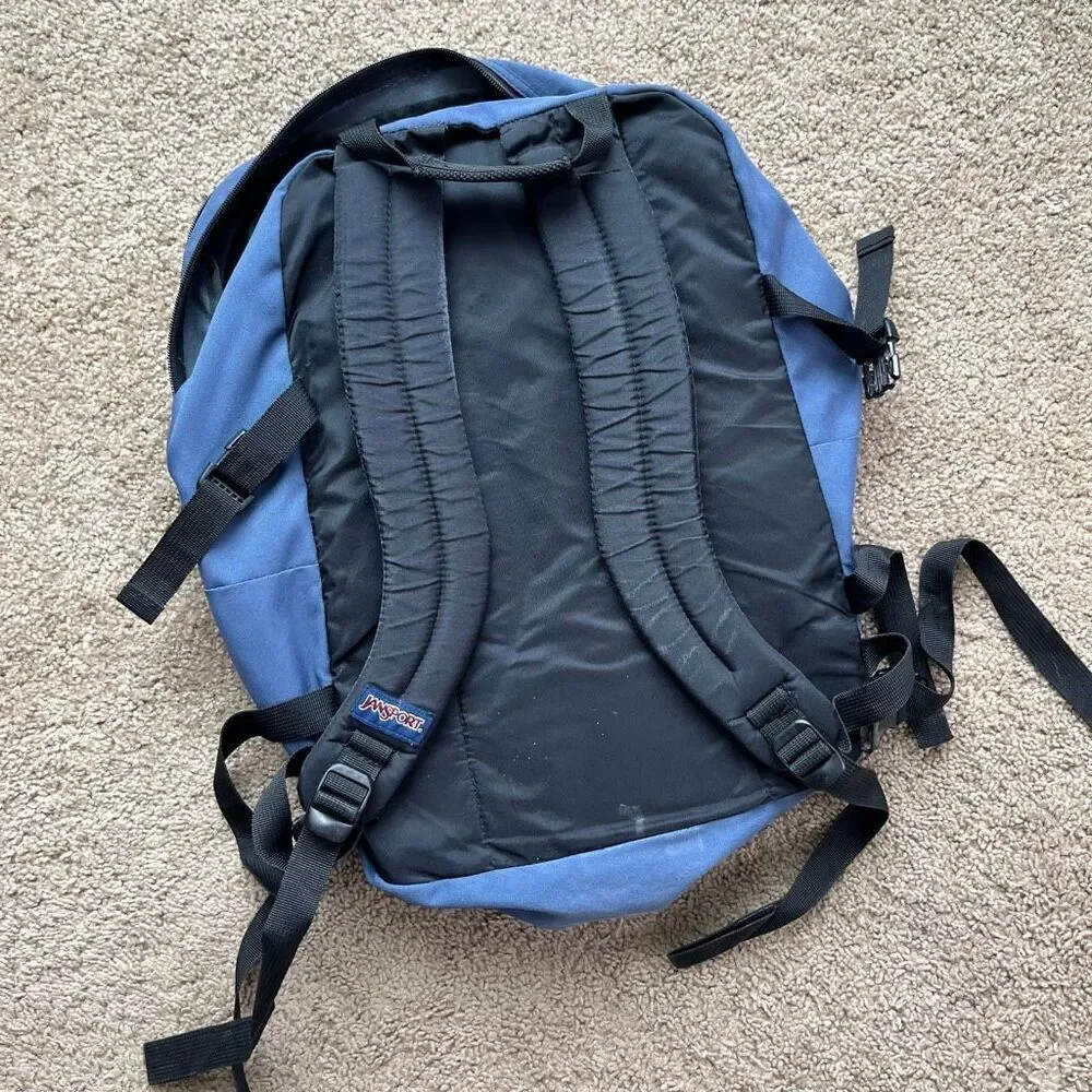 VTG 90s JanSport Huge Student Backpack Multi-Pocket School Bookbag
